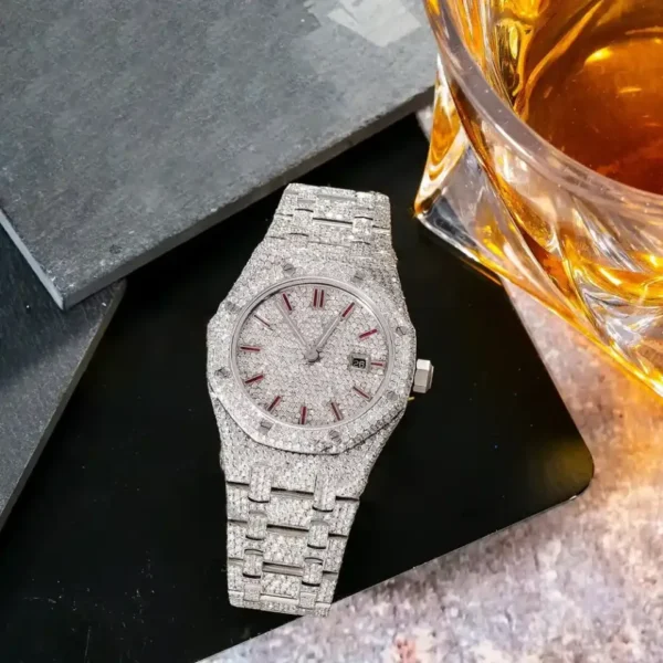 41MM DIAMOND DIAL Studded Diamond Watch - Image 4