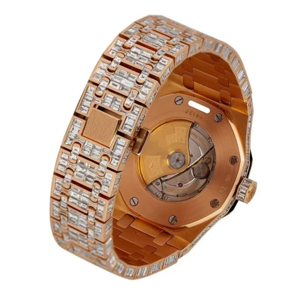 Sparkling 41MM Royal Oak Diamond Watch - Image 8