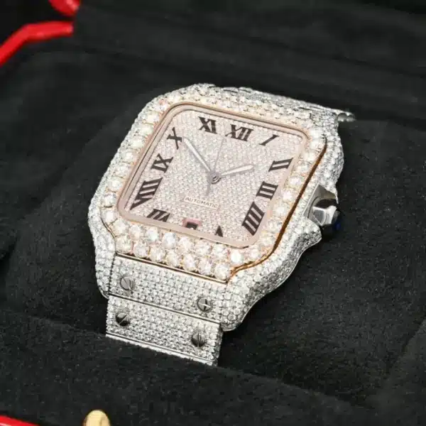 Exquisite 36mm Rose Gold Diamond Watch - Image 12