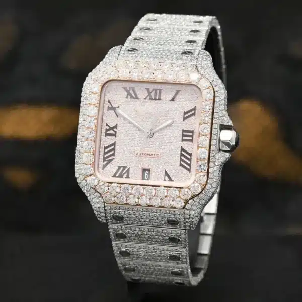 Exquisite 36mm Rose Gold Diamond Watch - Image 11