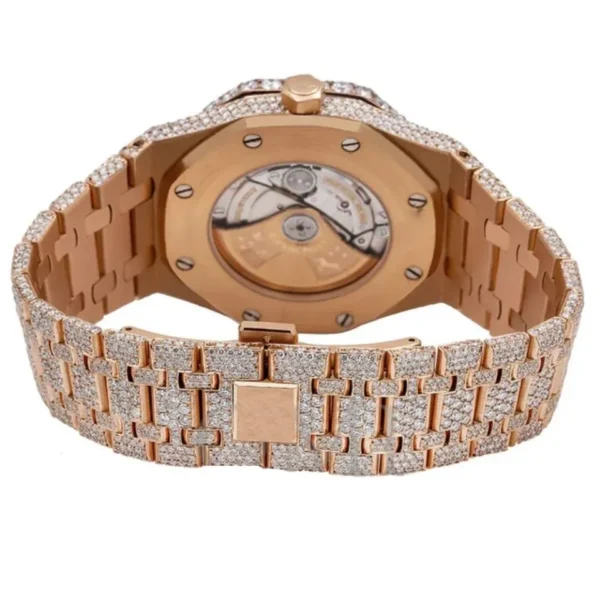 Alluring 41MM Full Rose Tone Diamond Watch - Image 5