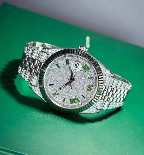 DAZZLING 41MM GREEN NUMERAL DIAL WATCH - Image 5