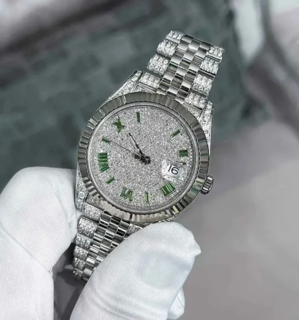 DAZZLING 41MM GREEN NUMERAL DIAL WATCH - Image 4