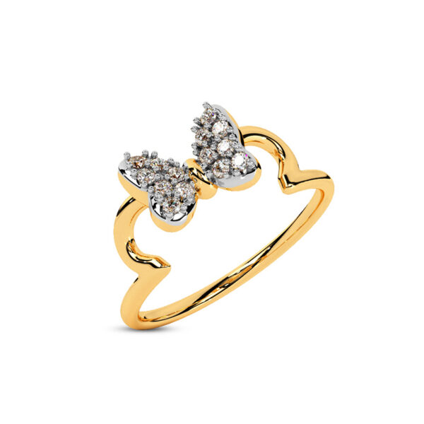 Mickey Mouse Diamond Bow Ring - Image 5