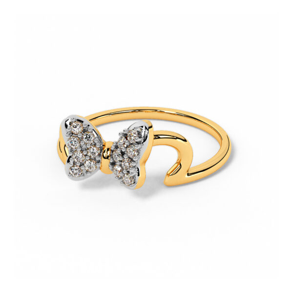 Mickey Mouse Diamond Bow Ring - Image 4