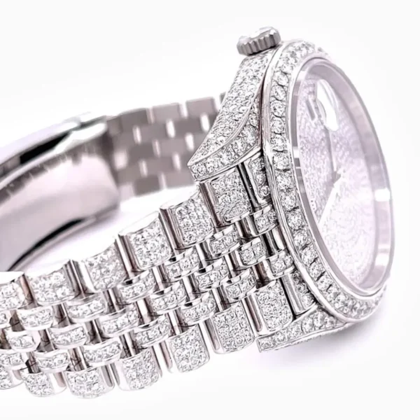 Alluring White Dial Diamond Watch - Image 4