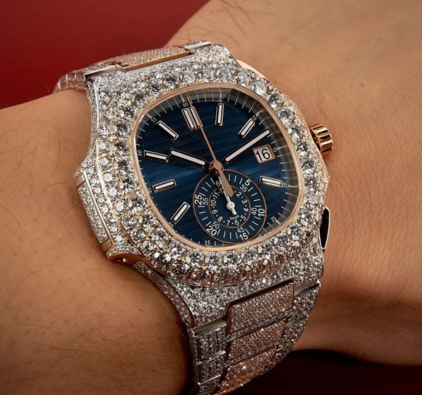 luxurious Iced out Studded Diamond Watch - Image 3