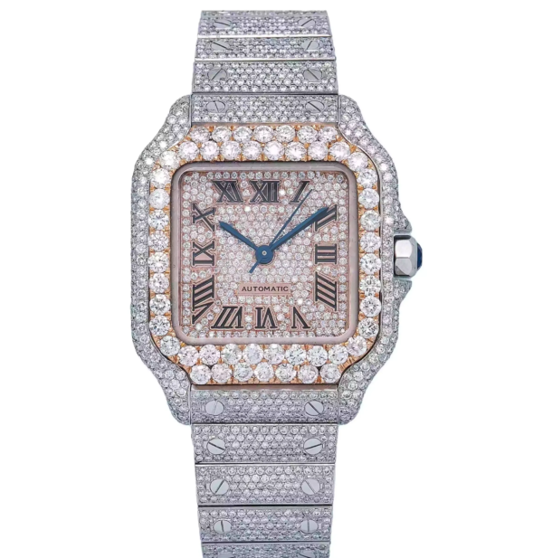 Exquisite 36mm Rose Gold Diamond Watch