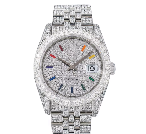 DAZZLING 36MM STAINLESS STEEL WATCH