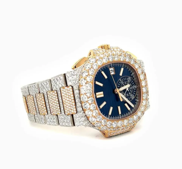 luxurious Iced out Studded Diamond Watch - Image 4