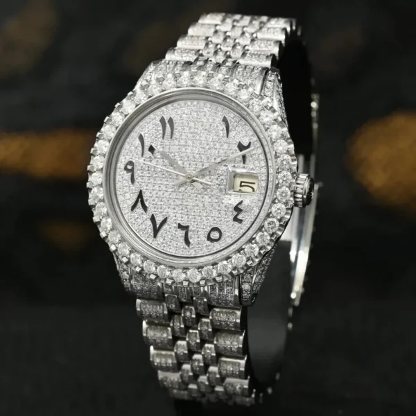 DAZZLING 36MM ARABIC DIAL STUDDED WATCH - Image 4