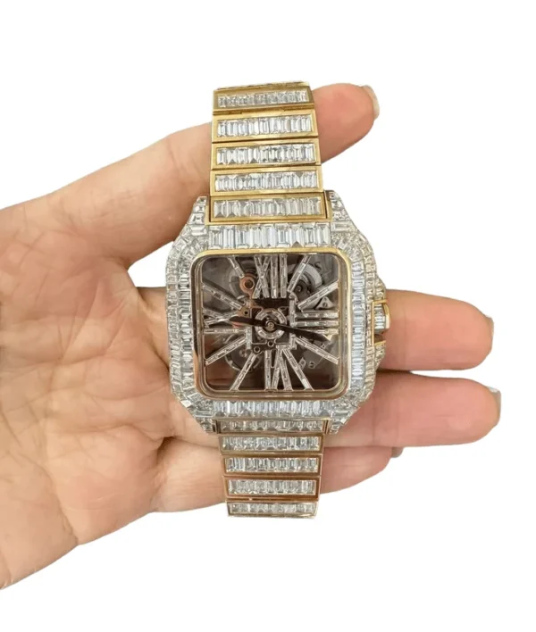 Dazzling Automatic Movement Baguette Watch